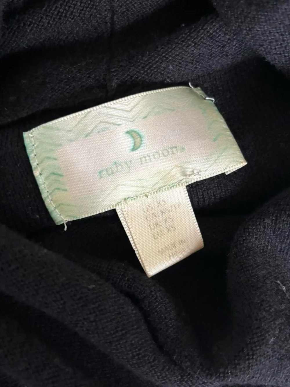Ruby Moon black cowl neck sweater dress